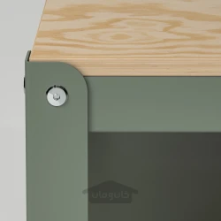 ترولی ایکیا مدل IKEA BROR رنگ خاکستری-سبز/تخته سه لایه کاج