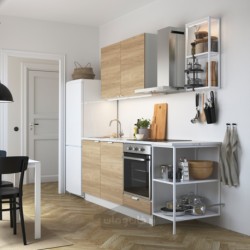 آشپزخانه ایکیا مدل IKEA ENHET رنگ اثر بلوط اینهت