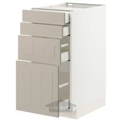 کابینت کف 4 جلو/4 کشو ایکیا مدل IKEA METOD / MAXIMERA رنگ سفید