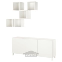 ترکیب تلویزیون / ذخیره سازی ایکیا مدل IKEA BESTÅ / EKET رنگ سفید/لاپویکن/استابارپ
