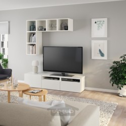 ترکیب کابینت برای تلویزیون ایکیا مدل IKEA BESTÅ / EKET رنگ سفید