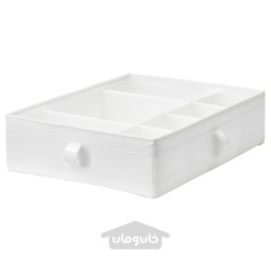 جعبه با محفظه ایکیا مدل IKEA SKUBB رنگ سفید