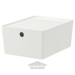 جعبه با درب ایکیا مدل IKEA KUGGIS رنگ سفید