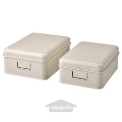 جعبه نگهداری درب دار، مجموعه 2 عددی ایکیا مدل IKEA PLOGFÅRA