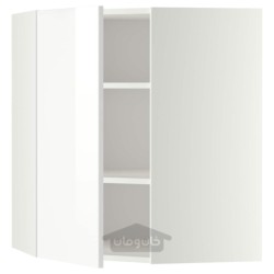 کابینت دیواری گوشه ای با قفسه ایکیا مدل IKEA METOD رنگ سفید