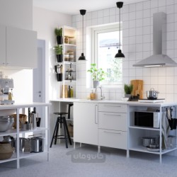 ترکیب ذخیره سازی ایکیا مدل IKEA ENHET رنگ سفید اینهت