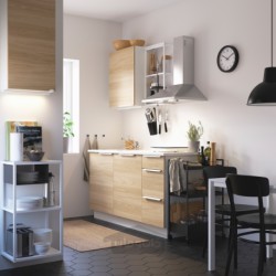 آشپزخانه ایکیا مدل IKEA ENHET رنگ اثر بلوط اینهت