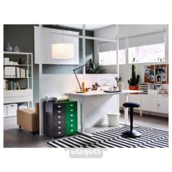 فرش، پهن بافت ایکیا مدل IKEA STOCKHOLM رنگ دست ساز/راه راه مشکی/مایل به سفید