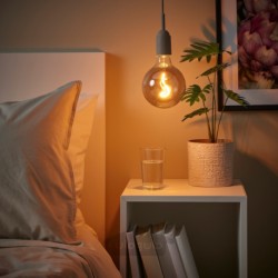 چراغ آویز با لامپ ایکیا مدل IKEA GRÅVACKA / MOLNART