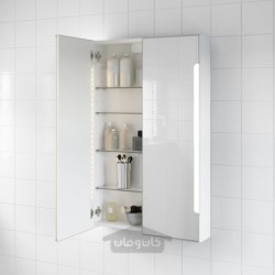 کابین آینه 2 درب / روشنایی توکار ایکیا مدل IKEA STORJORM