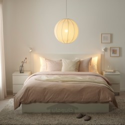 لامپ آویز ایکیا مدل IKEA REGNSKUR رنگ گرد سفید