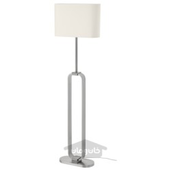 چراغ پایه دار ایکیا مدل IKEA UPPVIND رنگ نیکل اندود/سفید