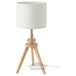 چراغ رومیزی ایکیا مدل IKEA LAUTERS رنگ خاکستر/سفید