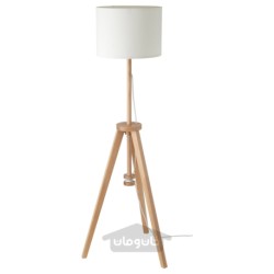 چراغ پایه دار ایکیا مدل IKEA LAUTERS رنگ خاکستر/سفید