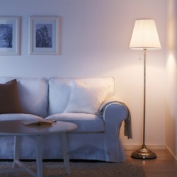 چراغ پایه دار ایکیا مدل IKEA ÅRSTID رنگ نیکل اندود/سفید