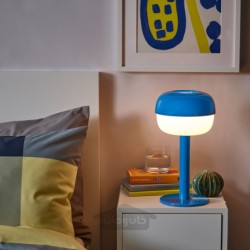 چراغ رومیزی ایکیا مدل IKEA BLÅSVERK رنگ آبی