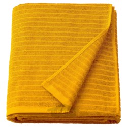 ملحفه حمام ایکیا مدل IKEA VÅGSJÖN رنگ زرد طلایی