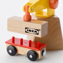 ست 3 تکه جرثقیل و واگن ایکیا مدل IKEA LILLABO