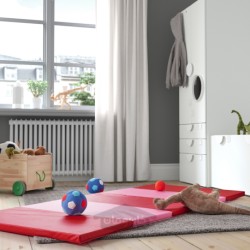 تشک ورزشی تاشو ایکیا مدل IKEA PLUFSIG رنگ صورتی/قرمز
