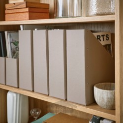 فایل مجله ایکیا مدل IKEA NIMM رنگ خاکستری روشن-بژ