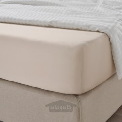 ملحفه اندازه گیری شده ایکیا مدل IKEA NATTJASMIN رنگ بژ روشن