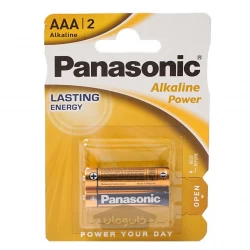 باتری نیم قلمی AAA آلکالاین پاناسونیک Panasonic  (ساخت بلژیک)