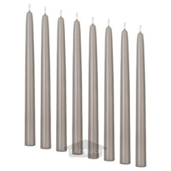شمع بدون عطر ایکیا مدل IKEA KLOKHET رنگ خاکستری تیره-بژ