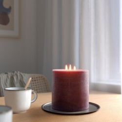شمع ستونی بدون عطر، 3 فیتیله ایکیا مدل IKEA GRÄNSSKOG