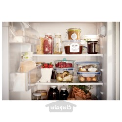 ظرف غذا درب دار ایکیا مدل IKEA IKEA 365+ رنگ شیشه مربعی/ سیلیکون