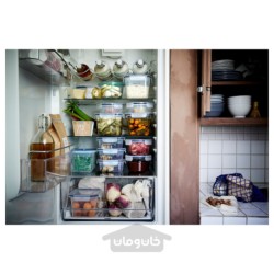 ظرف غذا درب دار ایکیا مدل IKEA IKEA 365+ رنگ پلاستیک مربع / سیلیکون