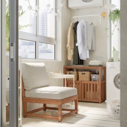 صندلی راحتی، فضای باز ایکیا مدل IKEA NÄMMARÖ رنگ رنگ قهوه ای روشن/فروسون/بژ دووهولمن