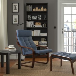 صندلی راحتی ایکیا مدل IKEA POÄNG رنگ آبی گانارد