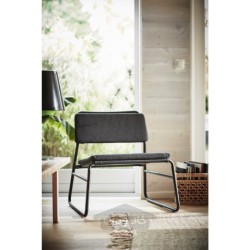 صندلی راحتی ایکیا مدل IKEA LINNEBÄCK رنگ خاکستری تیره ویسل