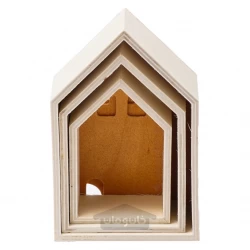 جعبه چوبی طرح خانه کوچک