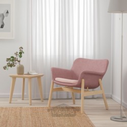 صندلی راحتی ایکیا مدل IKEA VEDBO رنگ قهوه ای روشن مایل به صورتی گانارد