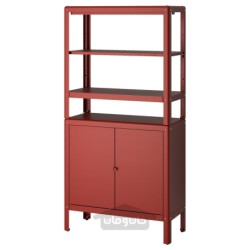 واحد قفسه بندی با کابینت ایکیا مدل IKEA KOLBJÖRN رنگ قهوه ای قرمز