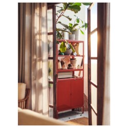 واحد قفسه بندی با کابینت ایکیا مدل IKEA KOLBJÖRN رنگ قهوه ای قرمز