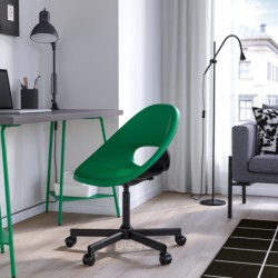 صندلی چرخان ایکیا مدل IKEA ELDBERGET / MALSKÄR رنگ سبز/سیاه