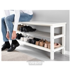 نیمکت با محل نگهداری کفش ایکیا مدل IKEA TJUSIG