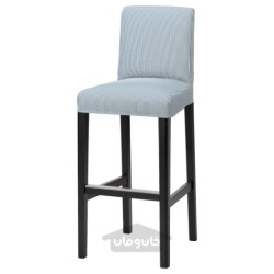 صندلی بار با پشتی ایکیا مدل IKEA BERGMUND رنگ رومل آبی تیره/سفید