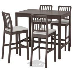 میز بار و 4 عدد چهارپایه بار ایکیا مدل IKEA EKEDALEN / EKEDALEN رنگ قهوه ای تیره