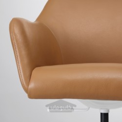 صندلی چرخان ایکیا مدل IKEA TOSSBERG / MALSKÄR رنگ قهوه ای روشن گرن/سفید