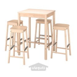 میز بار و 4 عدد چهارپایه بار ایکیا مدل IKEA RÖNNINGE / RÖNNINGE