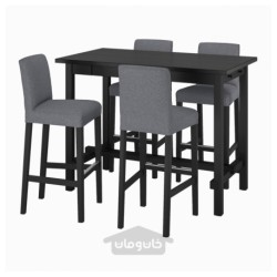 میز بار و 4 عدد چهارپایه بار ایکیا مدل IKEA NORDVIKEN / BERGMUND