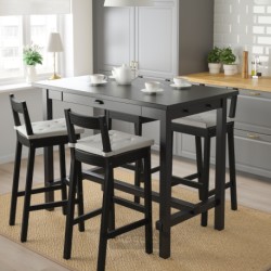 میز بار و 4 عدد چهارپایه بار ایکیا مدل IKEA NORDVIKEN / NORDVIKEN