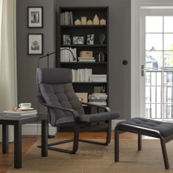 صندلی راحتی ایکیا مدل IKEA POÄNG رنگ خاکستری تیره گانارد