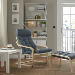 صندلی راحتی ایکیا مدل IKEA POÄNG رنگ آبی گانارد