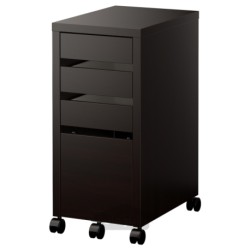 واحد دراور با ذخیره سازی فایل معلق ایکیا مدل IKEA MICKE رنگ سیاه قهوه ای