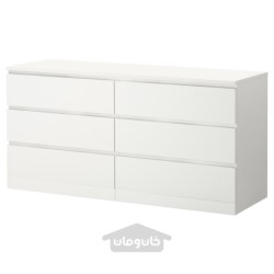 کمد دارور 6 کشو ایکیا مدل IKEA MALM رنگ سفید