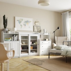 ترکیب ذخیره سازی ایکیا مدل IKEA HAUGA رنگ سفید